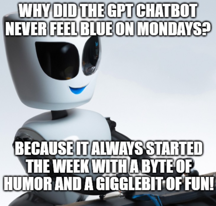 GPT chatbot never feels blue on Mondays