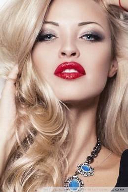 See related image detail. Blonde Girl With Red Lips Ultra HD Desktop Background Wallpaper for 4K ...